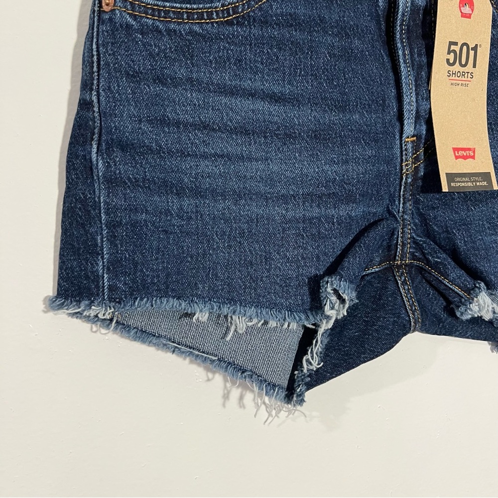Levi's 501 High Rise Cut Off‎ Shorts Button Fly Size 25 90s Y2K Streetwear - Picture 3 of 9